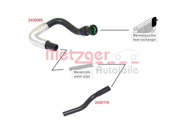 METZGER 2420116 Kühlerschlauch